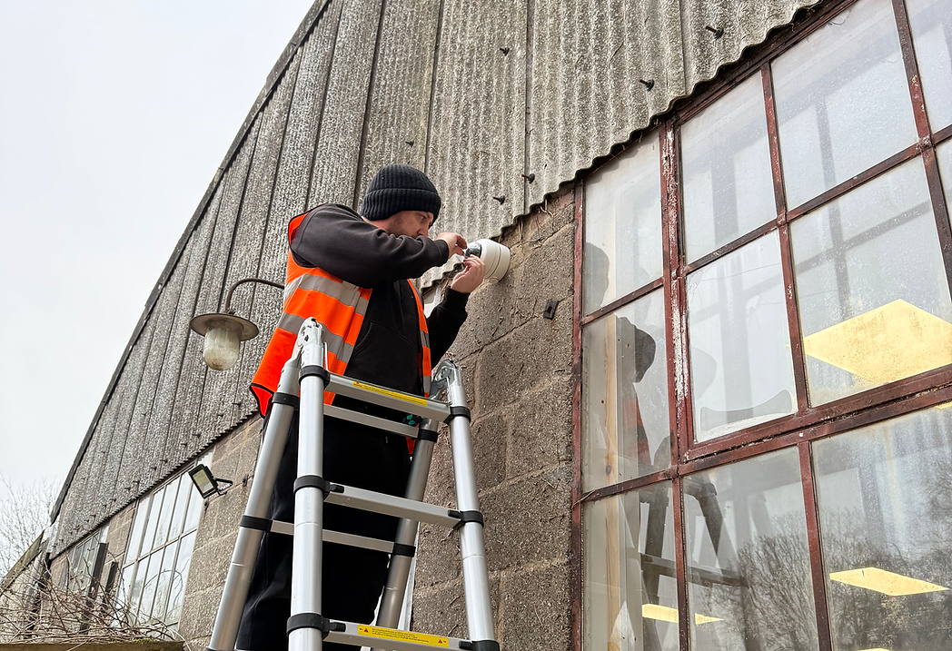 Snap IT engineer installing external cabling on site